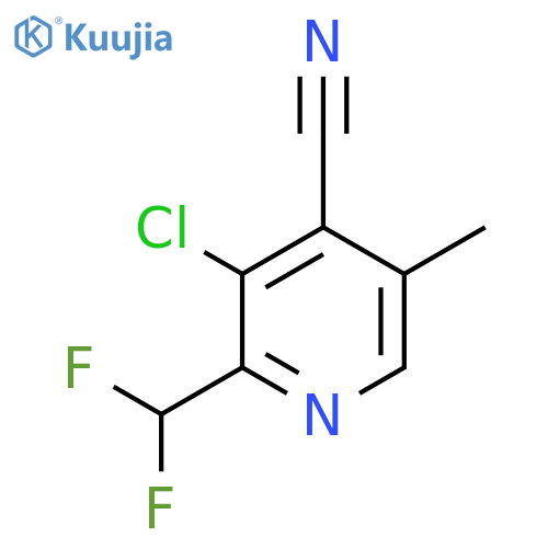 3-Chloro-4-cyano-2-(difluoromethyl)-5-methylpyridine structure