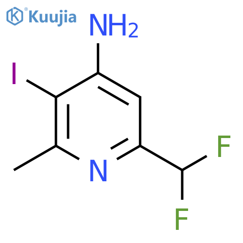 4-Amino-6-(difluoromethyl)-3-iodo-2-methylpyridine structure