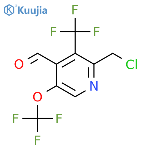2-(Chloromethyl)-5-(trifluoromethoxy)-3-(trifluoromethyl)pyridine-4-carboxaldehyde structure