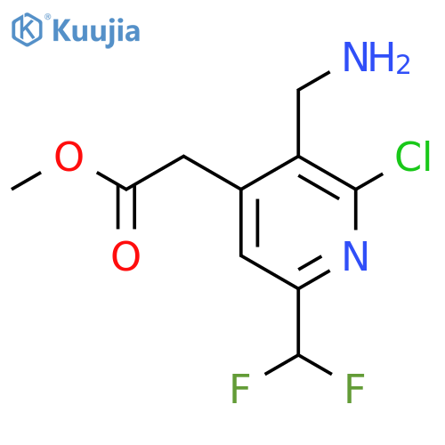 Methyl 3-(aminomethyl)-2-chloro-6-(difluoromethyl)pyridine-4-acetate structure