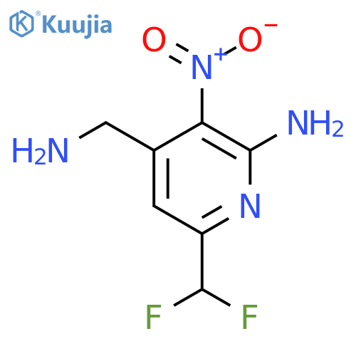 2-Amino-4-(aminomethyl)-6-(difluoromethyl)-3-nitropyridine structure