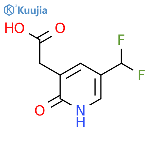 5-(Difluoromethyl)-2-hydroxypyridine-3-acetic acid structure
