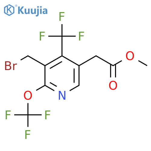 Methyl 3-(bromomethyl)-2-(trifluoromethoxy)-4-(trifluoromethyl)pyridine-5-acetate structure