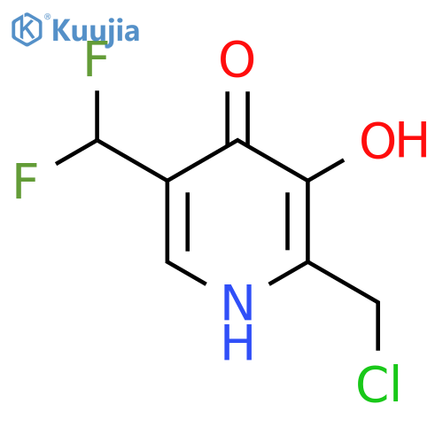 2-(Chloromethyl)-5-(difluoromethyl)-3,4-dihydroxypyridine structure