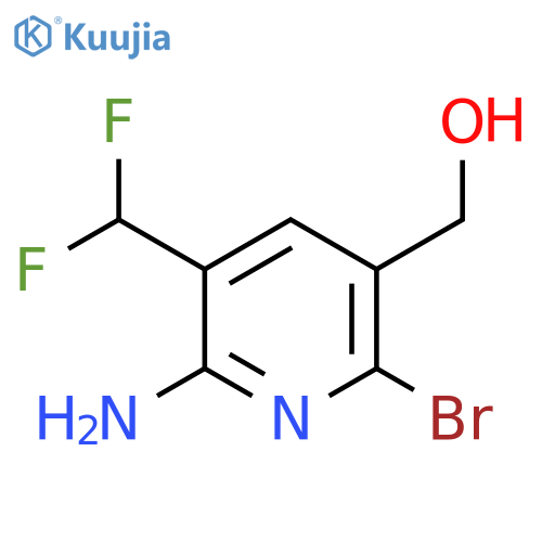2-Amino-6-bromo-3-(difluoromethyl)pyridine-5-methanol structure