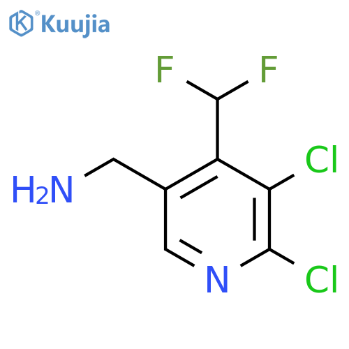5-(Aminomethyl)-2,3-dichloro-4-(difluoromethyl)pyridine structure