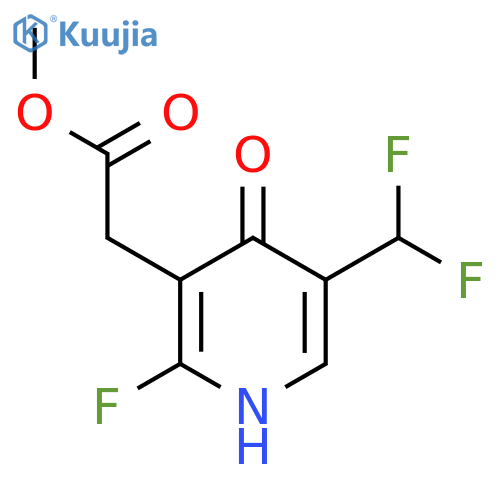 Methyl 5-(difluoromethyl)-2-fluoro-4-hydroxypyridine-3-acetate structure