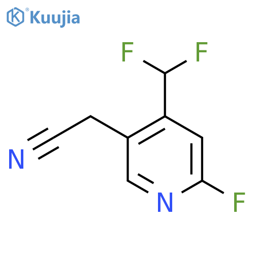 4-(Difluoromethyl)-2-fluoropyridine-5-acetonitrile structure