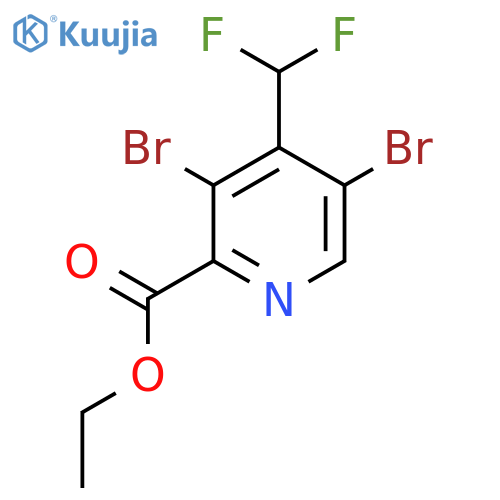Ethyl 3,5-dibromo-4-(difluoromethyl)pyridine-2-carboxylate structure