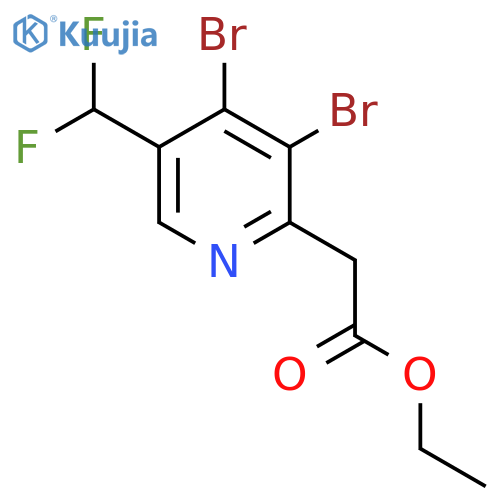 Ethyl 3,4-dibromo-5-(difluoromethyl)pyridine-2-acetate structure