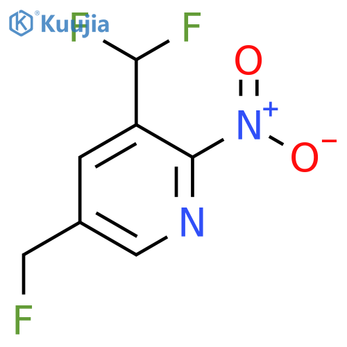 3-(Difluoromethyl)-5-(fluoromethyl)-2-nitropyridine structure
