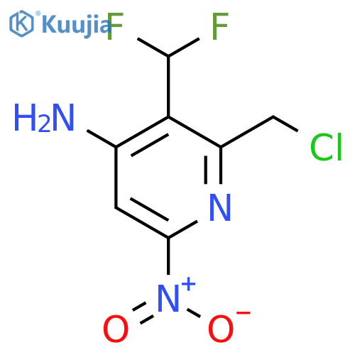 4-Amino-2-(chloromethyl)-3-(difluoromethyl)-6-nitropyridine structure