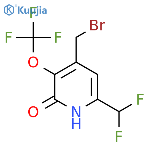 4-(Bromomethyl)-6-(difluoromethyl)-2-hydroxy-3-(trifluoromethoxy)pyridine structure