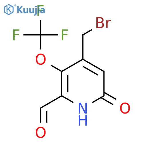 4-(Bromomethyl)-6-hydroxy-3-(trifluoromethoxy)pyridine-2-carboxaldehyde structure