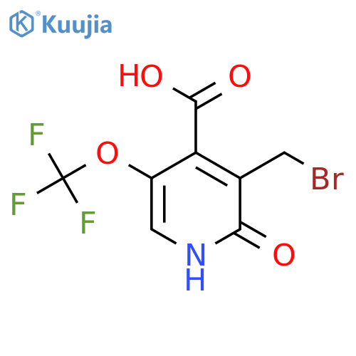 3-(Bromomethyl)-2-hydroxy-5-(trifluoromethoxy)pyridine-4-carboxylic acid structure