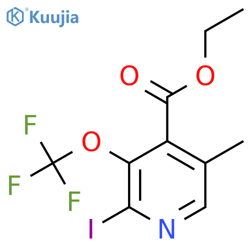 Ethyl 2-iodo-5-methyl-3-(trifluoromethoxy)pyridine-4-carboxylate structure