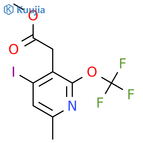 Methyl 4-iodo-6-methyl-2-(trifluoromethoxy)pyridine-3-acetate structure