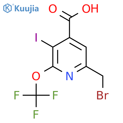 6-(Bromomethyl)-3-iodo-2-(trifluoromethoxy)pyridine-4-carboxylic acid structure