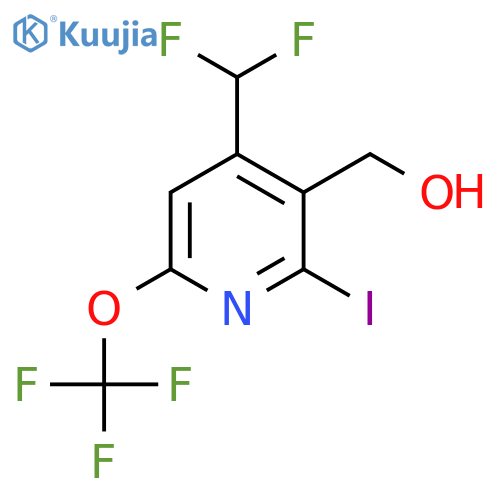 4-(Difluoromethyl)-2-iodo-6-(trifluoromethoxy)pyridine-3-methanol structure