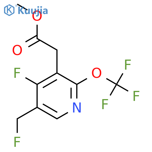 Methyl 4-fluoro-5-(fluoromethyl)-2-(trifluoromethoxy)pyridine-3-acetate structure