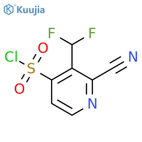 2-Cyano-3-(difluoromethyl)pyridine-4-sulfonyl chloride structure