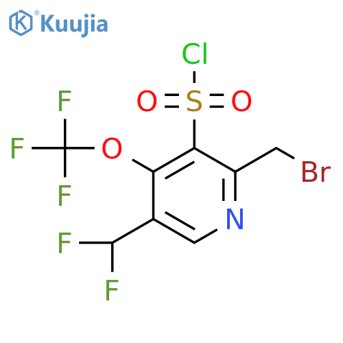 2-(Bromomethyl)-5-(difluoromethyl)-4-(trifluoromethoxy)pyridine-3-sulfonyl chloride structure