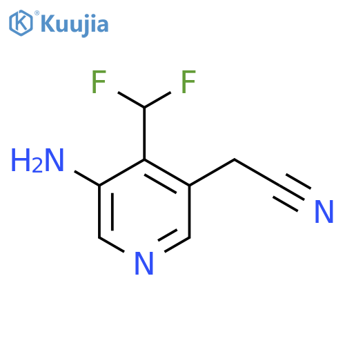 3-Amino-4-(difluoromethyl)pyridine-5-acetonitrile structure