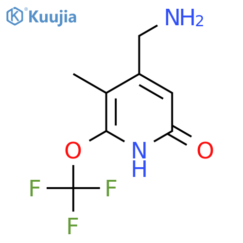 4-(Aminomethyl)-6-hydroxy-3-methyl-2-(trifluoromethoxy)pyridine structure