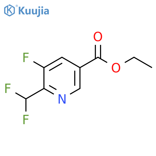 Ethyl 2-(difluoromethyl)-3-fluoropyridine-5-carboxylate structure