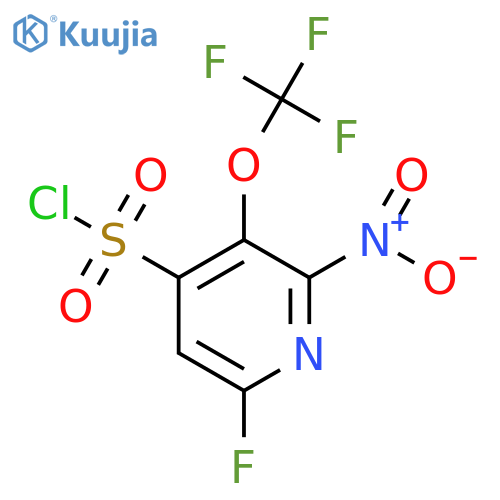 6-Fluoro-2-nitro-3-(trifluoromethoxy)pyridine-4-sulfonyl chloride structure
