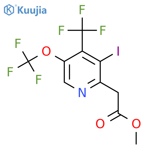 Methyl 3-iodo-5-(trifluoromethoxy)-4-(trifluoromethyl)pyridine-2-acetate structure