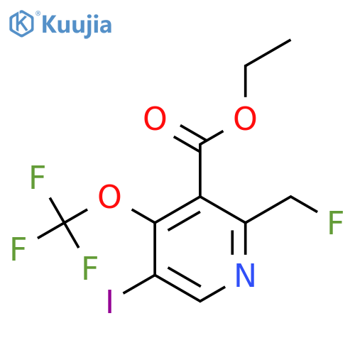 Ethyl 2-(fluoromethyl)-5-iodo-4-(trifluoromethoxy)pyridine-3-carboxylate structure