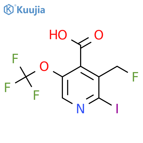 3-(Fluoromethyl)-2-iodo-5-(trifluoromethoxy)pyridine-4-carboxylic acid structure
