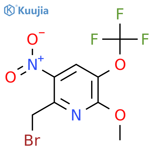 2-(Bromomethyl)-6-methoxy-3-nitro-5-(trifluoromethoxy)pyridine structure