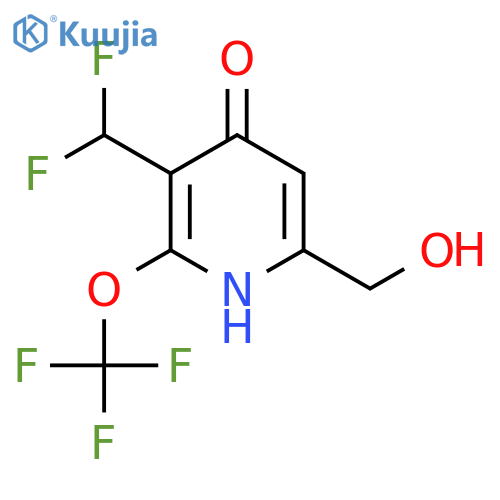 3-(Difluoromethyl)-4-hydroxy-2-(trifluoromethoxy)pyridine-6-methanol structure