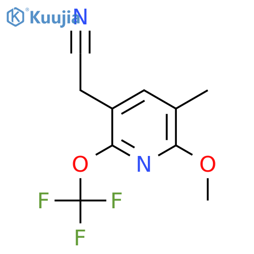 2-Methoxy-3-methyl-6-(trifluoromethoxy)pyridine-5-acetonitrile structure