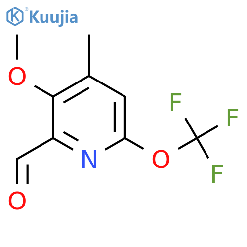 3-Methoxy-4-methyl-6-(trifluoromethoxy)pyridine-2-carboxaldehyde structure