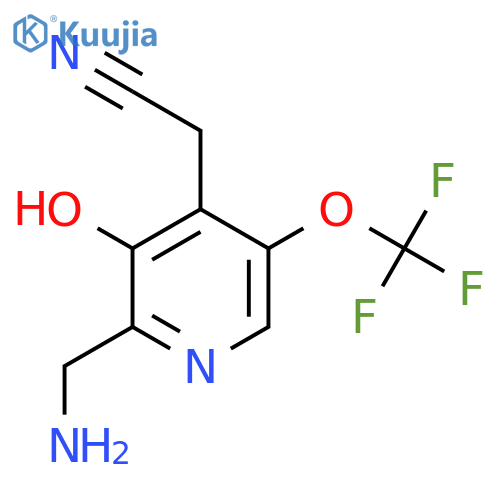 2-(Aminomethyl)-3-hydroxy-5-(trifluoromethoxy)pyridine-4-acetonitrile structure