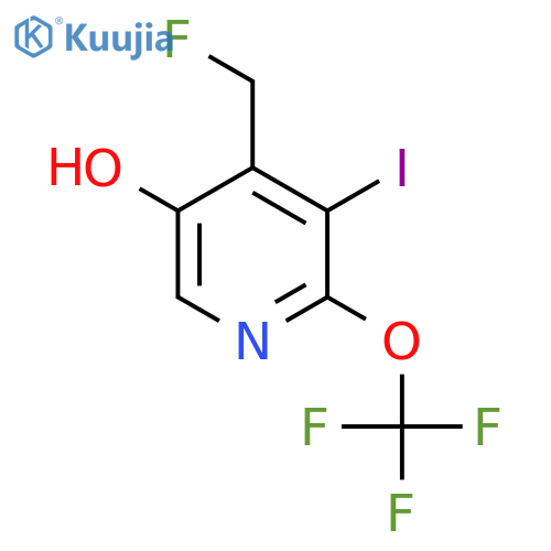 4-(Fluoromethyl)-5-hydroxy-3-iodo-2-(trifluoromethoxy)pyridine structure