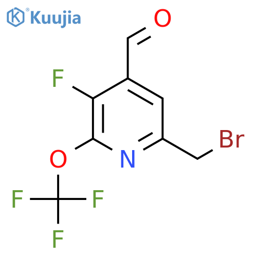 6-(Bromomethyl)-3-fluoro-2-(trifluoromethoxy)pyridine-4-carboxaldehyde structure