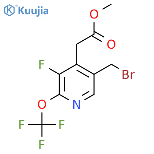 Methyl 5-(bromomethyl)-3-fluoro-2-(trifluoromethoxy)pyridine-4-acetate structure
