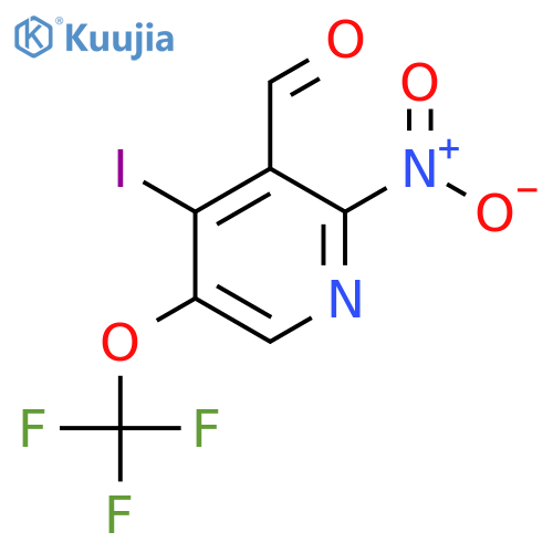 4-Iodo-2-nitro-5-(trifluoromethoxy)pyridine-3-carboxaldehyde structure