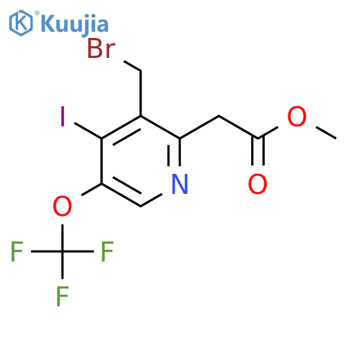 Methyl 3-(bromomethyl)-4-iodo-5-(trifluoromethoxy)pyridine-2-acetate structure
