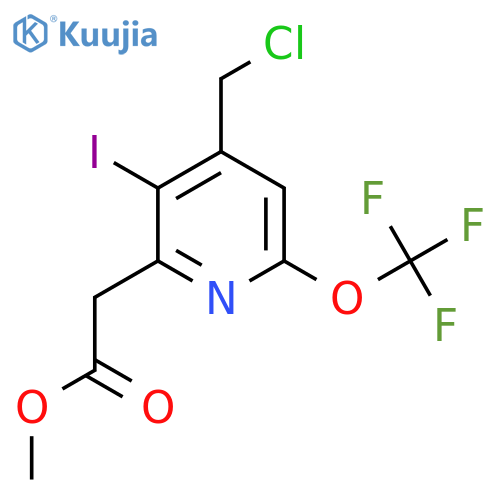 Methyl 4-(chloromethyl)-3-iodo-6-(trifluoromethoxy)pyridine-2-acetate structure
