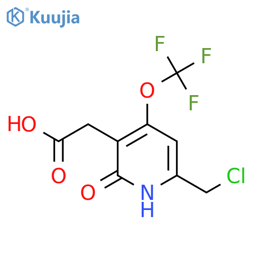 6-(Chloromethyl)-2-hydroxy-4-(trifluoromethoxy)pyridine-3-acetic acid structure