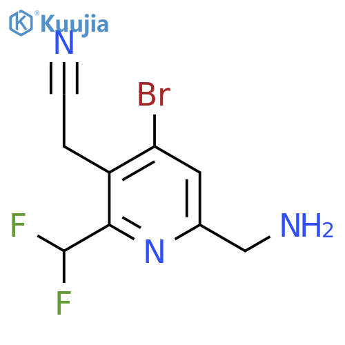 6-(Aminomethyl)-4-bromo-2-(difluoromethyl)pyridine-3-acetonitrile structure