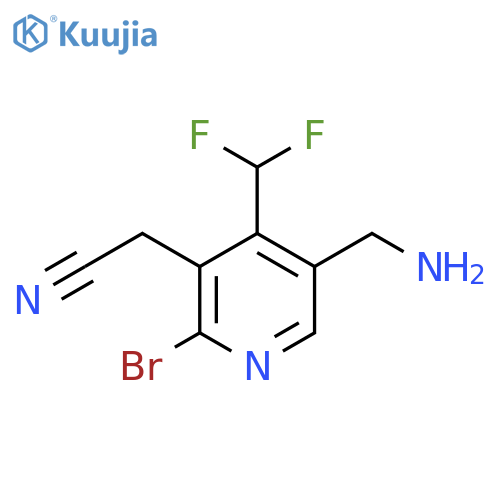 5-(Aminomethyl)-2-bromo-4-(difluoromethyl)pyridine-3-acetonitrile structure