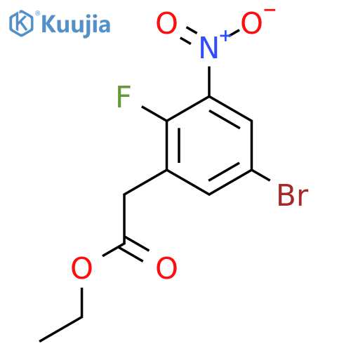 Ethyl 5-bromo-2-fluoro-3-nitrophenylacetate structure