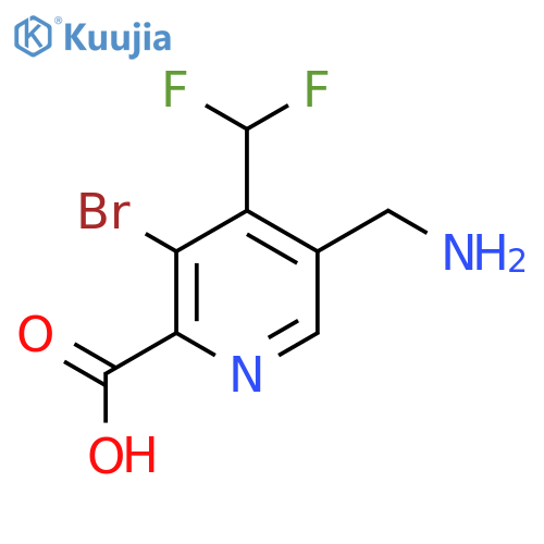 5-(Aminomethyl)-3-bromo-4-(difluoromethyl)pyridine-2-carboxylic acid structure