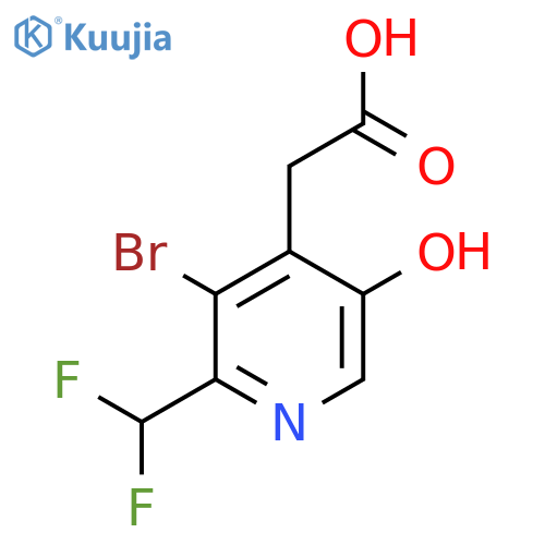 3-Bromo-2-(difluoromethyl)-5-hydroxypyridine-4-acetic acid structure